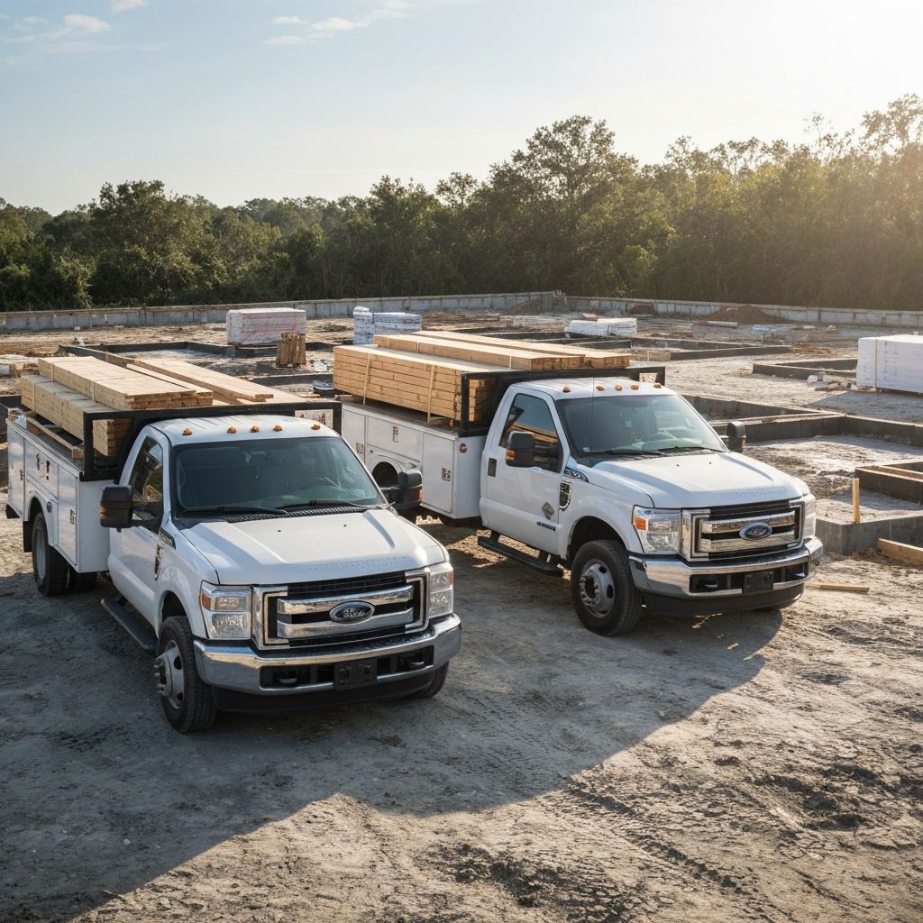 Parker & Sons work trucks